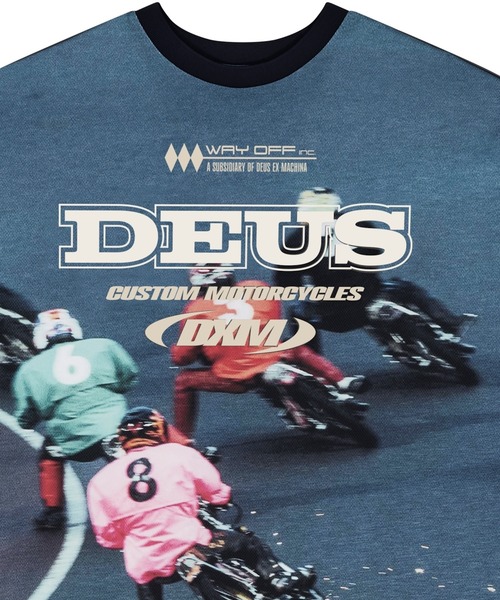 DEUS EX MACHINA(デウスエクスマキナ)の「ENDURO PHOTO SS JERSEY(Tシャツ/カットソー・メンズ・ブルー/ブラウン・M/L)」の4枚目の写真