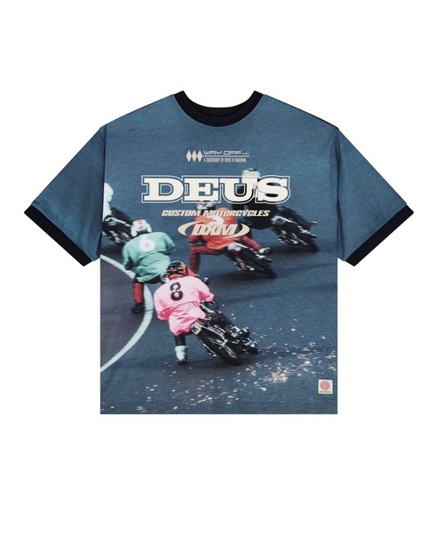 DEUS EX MACHINA(デウスエクスマキナ)の「ENDURO PHOTO SS JERSEY(Tシャツ/カットソー・メンズ・ブルー/ブラウン・M/L)」の3枚目の写真