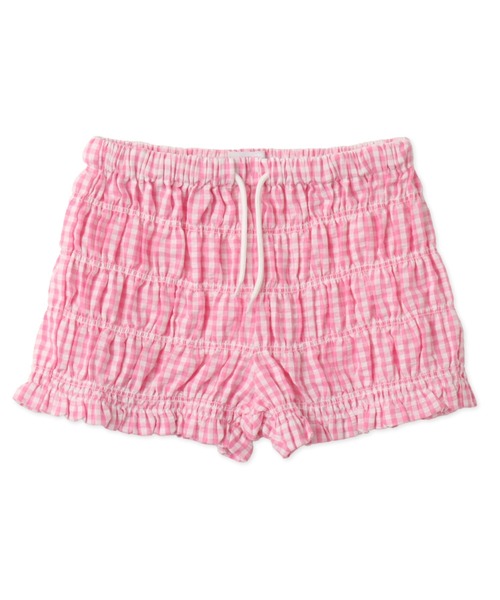 atmos pink(アトモスピンク)の「atmos pink Gingham Check Short Pants / アトモス ピンク ギンガム チェック ショート パンツ(その他パンツ・レディース・ブラック/ピンク・FREE)」の1枚目の写真