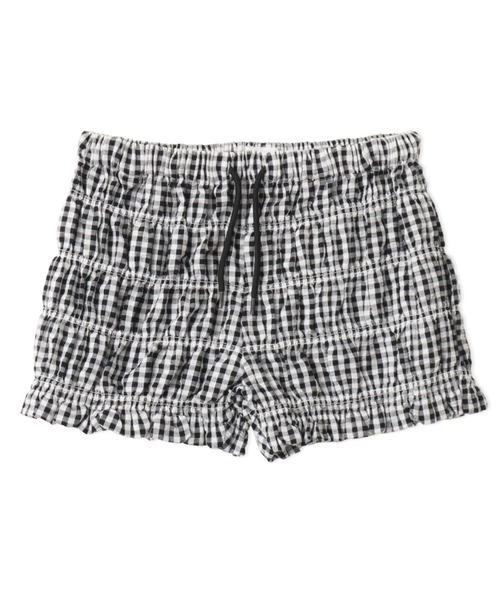 atmos pink(アトモスピンク)の「atmos pink Gingham Check Short Pants / アトモス ピンク ギンガム チェック ショート パンツ(その他パンツ・レディース・ブラック/ピンク・FREE)」の2枚目の写真