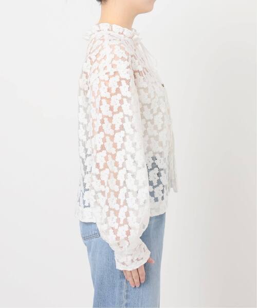 IENA(イエナ)の「《追加》フラワー刺繍レース2WAYブラウス(シャツ/ブラウス・レディース・ホワイト/チャコールグレー・FREE)」の15枚目の写真
