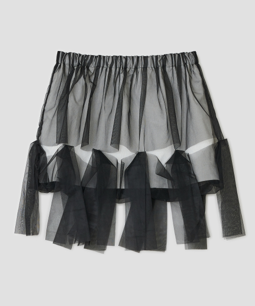 TYPESERVICE（タイプサービス）の「Mesh Layered Puff Skirt [Black]（スカート・レディース・その他・FREE）」の2枚目の写真