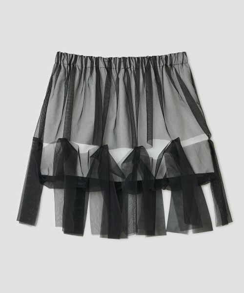 TYPESERVICE（タイプサービス）の「Mesh Layered Puff Skirt [Black]（スカート・レディース・その他・FREE）」の3枚目の写真