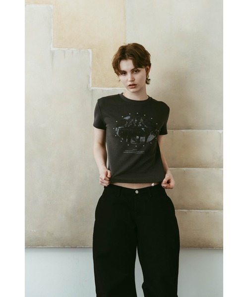 Knuth Marf(クヌースマーフ)の「studded compact tee(Tシャツ/カットソー・レディース・アイボリー/ブルー/チャコール・FREE)」の14枚目の写真