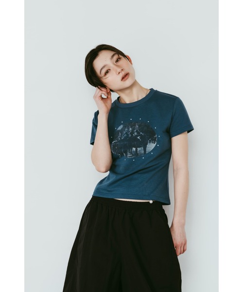 Knuth Marf(クヌースマーフ)の「studded compact tee(Tシャツ/カットソー・レディース・アイボリー/ブルー/チャコール・FREE)」の22枚目の写真