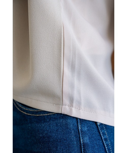 M.deux(エムドゥ)の「《BEST SELLER ITEM》 エアリーケープトップス(サマーバージョン)(Tシャツ/カットソー・レディース・オフホワイト/グレイッシュベージュ/ブラック・MEDIUM)」の15枚目の写真