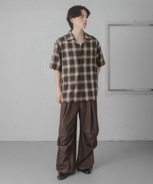 SENSE OF PLACE by URBAN RESEARCH(センスオブプレイスバイアーバンリサーチ)の「シャンブレーパラシュートイージーパンツ(その他パンツ・メンズ・ブラウン/チャコールグレー/アイボリー・LARGE/MEDIUM)」の6枚目の写真