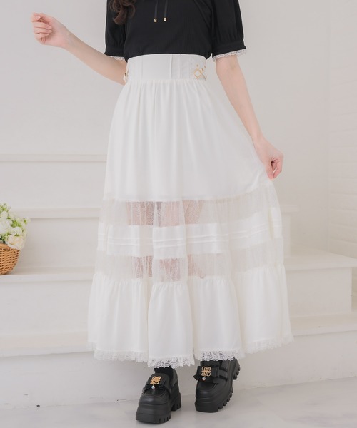 レース透かしロングスカート（スカート）｜couture BY ROJITA