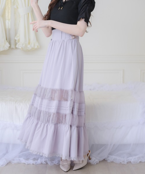 couture BY ROJITA（クチュールバイロジータ）の「レース透かしロングスカート（スカート・レディース・ブラック/ホワイト/パープル・FREE）」の18枚目の写真