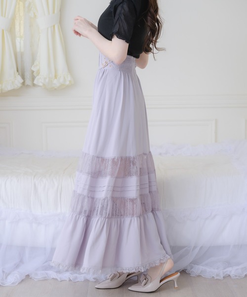 couture BY ROJITA（クチュールバイロジータ）の「レース透かしロングスカート（スカート・レディース・ブラック/ホワイト/パープル・FREE）」の22枚目の写真