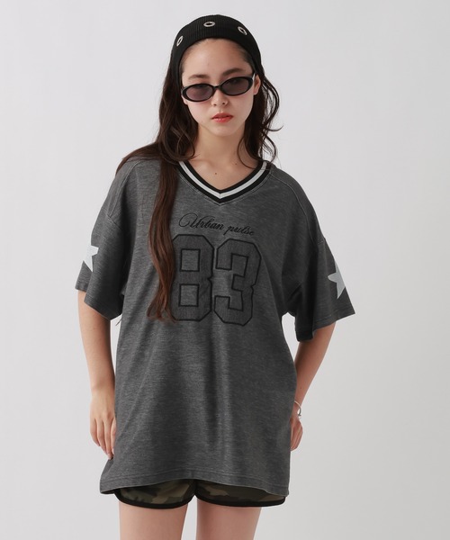 repipi armario(レピピ アルマリオ)の「フットボールミニワンピース2(ワンピース・キッズ・ブラック系その他/ブルー系その他/ホワイト・MEDIUM/LARGE)」の3枚目の写真