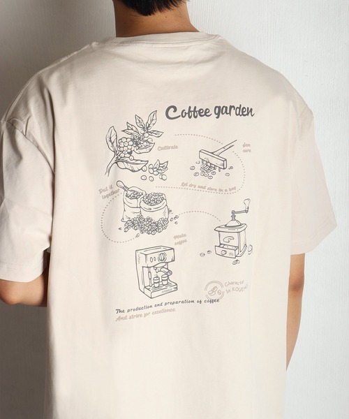 WESTSEA(ウエストシー)の「コーヒーガーデン バックプリント 半袖Tシャツ(Tシャツ/カットソー・メンズ・キナリ・M/L)」の1枚目の写真