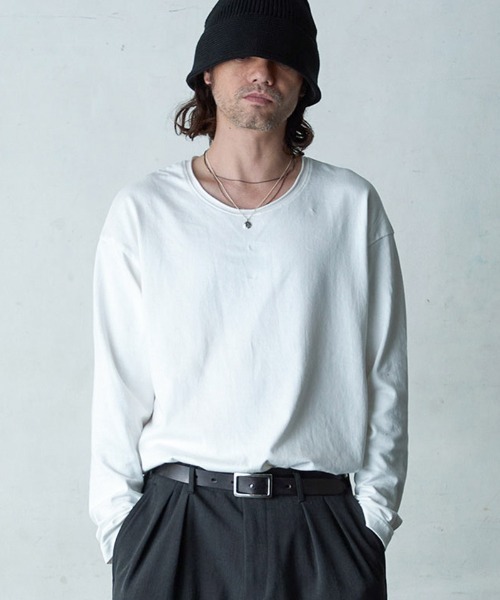 EGO TRIPPING(エゴトリッピング)の「mlt5728-LONG CHILL カットソー(666555)(Tシャツ/カットソー・メンズ・ブラック/チャコール/ホワイト・46/48)」の1枚目の写真