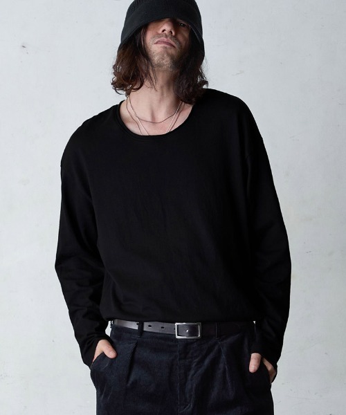 EGO TRIPPING(エゴトリッピング)の「mlt5728-LONG CHILL カットソー(666555)(Tシャツ/カットソー・メンズ・ブラック/チャコール/ホワイト・46/48)」の2枚目の写真