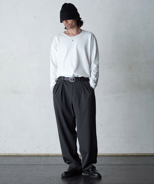 EGO TRIPPING(エゴトリッピング)の「mlt5728-LONG CHILL カットソー(666555)(Tシャツ/カットソー・メンズ・ブラック/チャコール/ホワイト・46/48)」の6枚目の写真