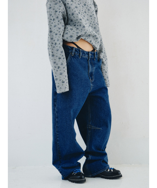 PLZPROJECT（プリーズプロジェクト）の「CINCH-BACK DENIM PANTS, MEDIUM BLUE（デニムパンツ・レディース・その他・2/1）」の6枚目の写真
