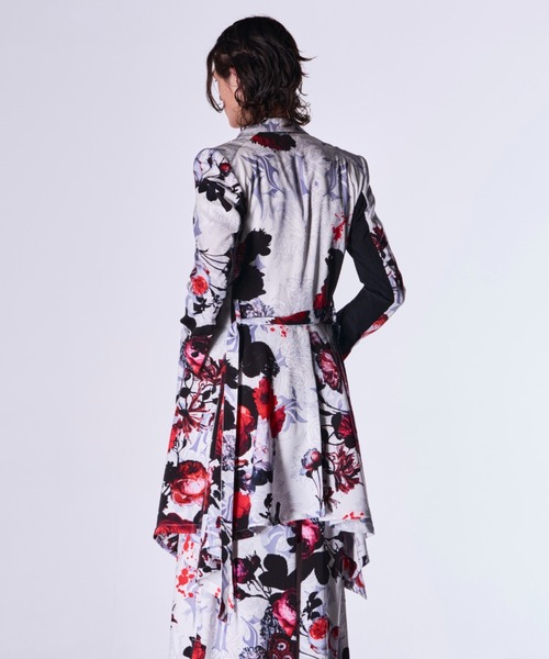kiryuyrik（キリュウキリュウ）の「kiryuyrik/キリュウキリュウ/Flare Jacket（チェスターコート・メンズ・ブラック/ホワイト・LARGE/MEDIUM/SMALL）」の3枚目の写真