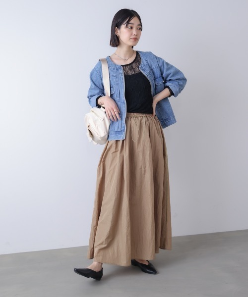 Bou Jeloud(ブージュルード)の「ストレッチレースプルオーバー(Tシャツ/カットソー・レディース・ライトブルー/アイボリー/ブラック・MEDIUM)」の7枚目の写真