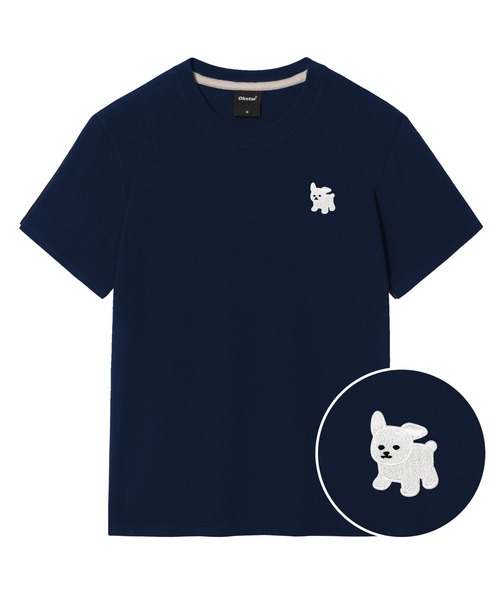 OKSTAR(オクスター)の「マルチーズ刺繍半袖(Tシャツ/カットソー・レディース・グレー/ライトグレー/ダークブルー/ダークグリーン/ライトベージュ/カーキ/クリーム/ホワイト/ダークグレー/ネイビー/ブラック・2XL/LARGE/X-LARGE/3XL/MEDIUM/SMALL/4XL)」の10枚目の写真