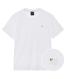 OKSTAR（オクスター）の「マルチーズ刺繍半袖（Tシャツ/カットソー）」