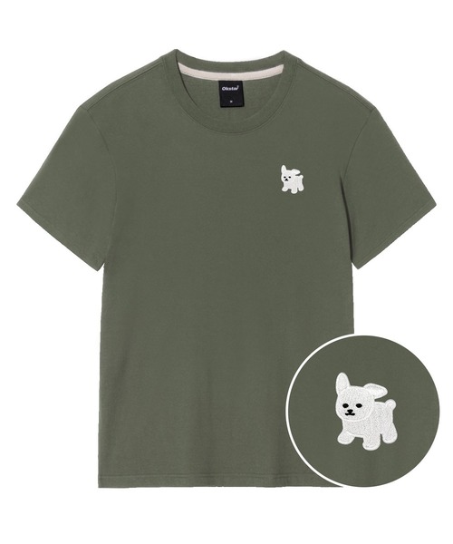 OKSTAR(オクスター)の「マルチーズ刺繍半袖(Tシャツ/カットソー・レディース・グレー/ライトグレー/ダークブルー/ダークグリーン/ライトベージュ/カーキ/クリーム/ホワイト/ダークグレー/ネイビー/ブラック・2XL/LARGE/X-LARGE/3XL/MEDIUM/SMALL/4XL)」の9枚目の写真