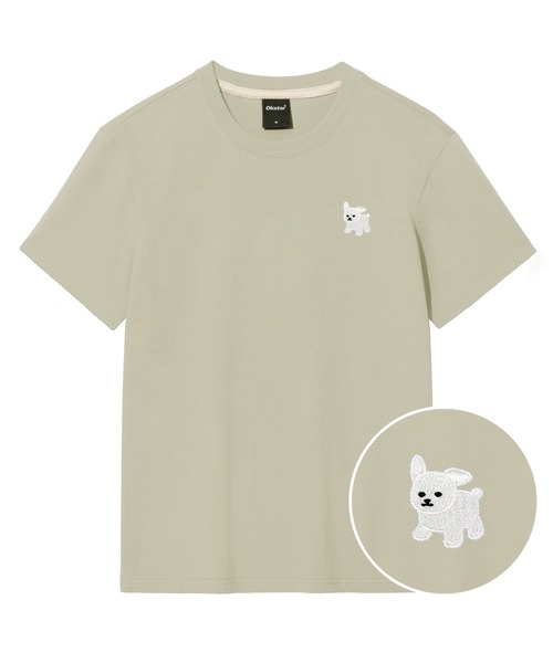 OKSTAR(オクスター)の「マルチーズ刺繍半袖(Tシャツ/カットソー・レディース・グレー/ライトグレー/ダークブルー/ダークグリーン/ライトベージュ/カーキ/クリーム/ホワイト/ダークグレー/ネイビー/ブラック・2XL/LARGE/X-LARGE/3XL/MEDIUM/SMALL/4XL)」の7枚目の写真