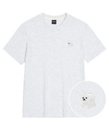 OKSTAR（オクスター）の「マルチーズ刺繍半袖（Tシャツ/カットソー）」
