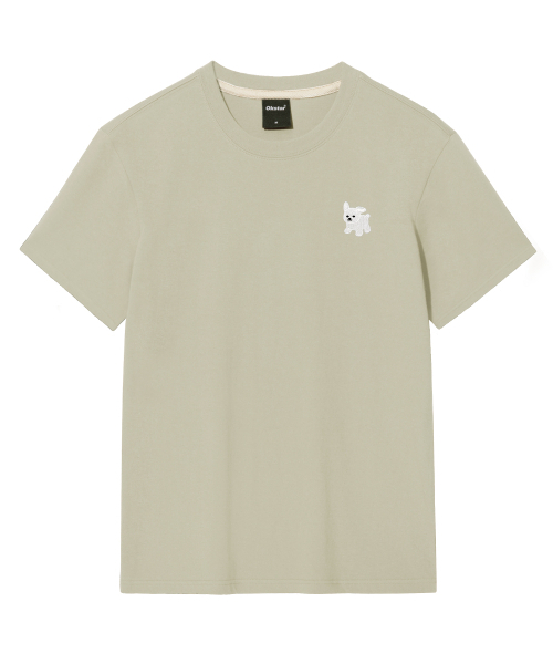 OKSTAR(オクスター)の「マルチーズ刺繍半袖(Tシャツ/カットソー・レディース・グレー/ライトグレー/ダークブルー/ダークグリーン/ライトベージュ/カーキ/クリーム/ホワイト/ダークグレー/ネイビー/ブラック・2XL/LARGE/X-LARGE/3XL/MEDIUM/SMALL/4XL)」の13枚目の写真