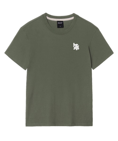 OKSTAR(オクスター)の「マルチーズ刺繍半袖(Tシャツ/カットソー・レディース・グレー/ライトグレー/ダークブルー/ダークグリーン/ライトベージュ/カーキ/クリーム/ホワイト/ダークグレー/ネイビー/ブラック・2XL/LARGE/X-LARGE/3XL/MEDIUM/SMALL/4XL)」の14枚目の写真