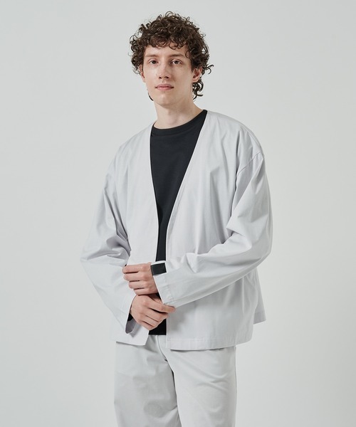 N.HOOLYWOOD(N.ハリウッド)の「【N.HOOLYWOOD】2251-BL09-022 BLOUSON(ノーカラージャケット・メンズ・ライトグレー/ネイビー/ブラック・38)」の3枚目の写真