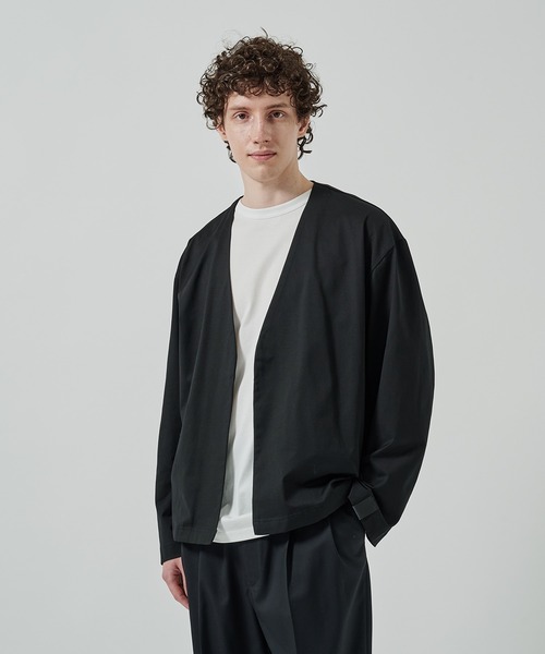 N.HOOLYWOOD(N.ハリウッド)の「【N.HOOLYWOOD】2251-BL09-022 BLOUSON(ノーカラージャケット・メンズ・ライトグレー/ネイビー/ブラック・38)」の2枚目の写真