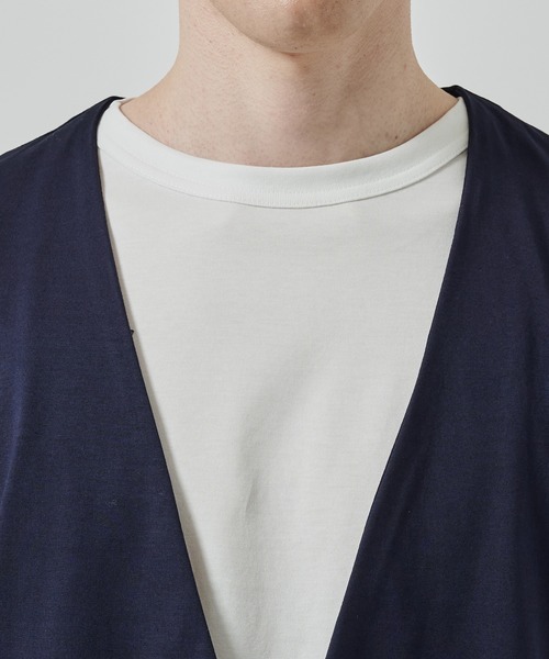 N.HOOLYWOOD(N.ハリウッド)の「【N.HOOLYWOOD】2251-BL09-022 BLOUSON(ノーカラージャケット・メンズ・ライトグレー/ネイビー/ブラック・38)」の14枚目の写真