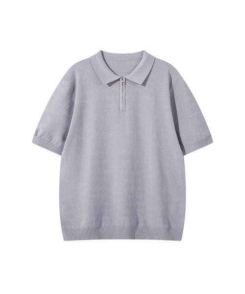 BUTTON SEOUL(ボタンソウル)の「クールビスコースハーフジップカラーニット (3 COLOR)(Tシャツ/カットソー・メンズ・ブラック/グレー/ホワイト・SMALL/X-LARGE/LARGE/MEDIUM)」の3枚目の写真