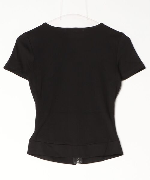 .KOM(ドットコム)の「『.KOM/ドットケーオーエム』クロススタッズZIP TEE【GC】(Tシャツ/カットソー・レディース・ホワイト/ブラック・FREE)」の7枚目の写真