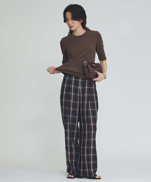 qualite(カリテ)の「【コットン100%】サイロプレミアムフライスTシャツ(Tシャツ/カットソー・レディース・オフホワイト/ブラウン/ブラック/オレンジ系その他・フリー)」の10枚目の写真