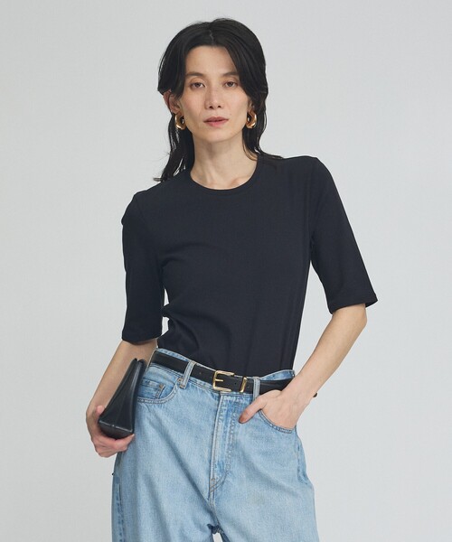 qualite(カリテ)の「【コットン100%】サイロプレミアムフライスTシャツ(Tシャツ/カットソー・レディース・オフホワイト/ブラウン/ブラック/オレンジ系その他・フリー)」の16枚目の写真