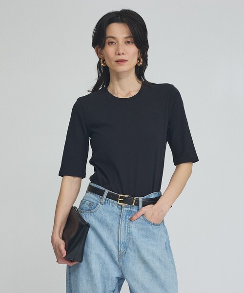 qualite(カリテ)の「【コットン100%】サイロプレミアムフライスTシャツ(Tシャツ/カットソー・レディース・オフホワイト/ブラウン/ブラック/オレンジ系その他・フリー)」の15枚目の写真