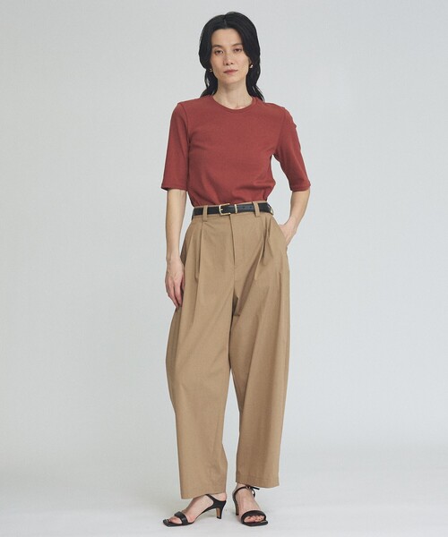 qualite(カリテ)の「【コットン100%】サイロプレミアムフライスTシャツ(Tシャツ/カットソー・レディース・オフホワイト/ブラウン/ブラック/オレンジ系その他・フリー)」の12枚目の写真