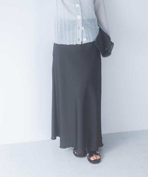 URBAN RESEARCH ROSSO WOMEN(アーバンリサーチ ロッソ)の「接触冷感 吸水速乾 サテンスカート(スカート・レディース・ブラック/ベージュ系その他・36/38)」の1枚目の写真