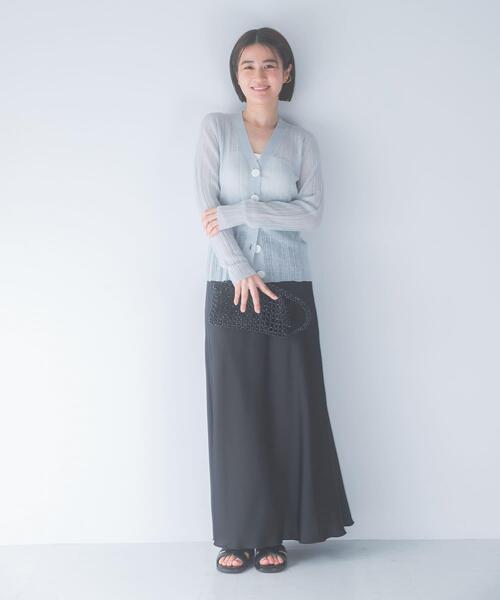 URBAN RESEARCH ROSSO WOMEN(アーバンリサーチ ロッソ)の「接触冷感 吸水速乾 サテンスカート(スカート・レディース・ブラック/ベージュ系その他・36/38)」の18枚目の写真