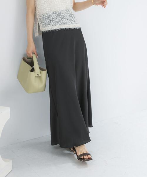 URBAN RESEARCH ROSSO WOMEN(アーバンリサーチ ロッソ)の「接触冷感 吸水速乾 サテンスカート(スカート・レディース・ブラック/ベージュ系その他・36/38)」の21枚目の写真