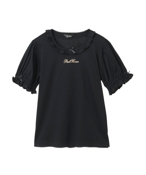 PINK HOUSE(ピンクハウス)の「ロゴプリントパフスリーブカットソー(Tシャツ/カットソー・レディース・ホワイト/ピンク/ブラック・MEDIUM/LARGE)」の3枚目の写真