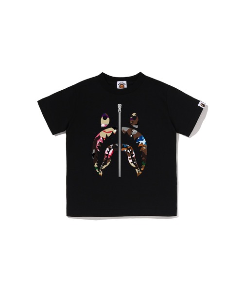 A BATHING APE(アベイシングエイプ)の「HYBRID CAMO SHARK TEE(Tシャツ/カットソー・キッズ・ブラック系その他5・110/140/130)」の1枚目の写真