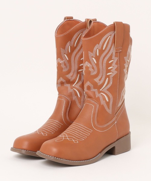 LAC-VERT(ラック・ヴェール)の「ヴィンテージ風ウエスタンブーツ(ブーツ・レディース・キャメル・SMALL/MEDIUM/LARGE)」の2枚目の写真