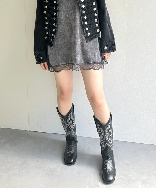 LAC-VERT(ラック・ヴェール)の「ヴィンテージ風ウエスタンブーツ(ブーツ・レディース・キャメル・SMALL/MEDIUM/LARGE)」の16枚目の写真