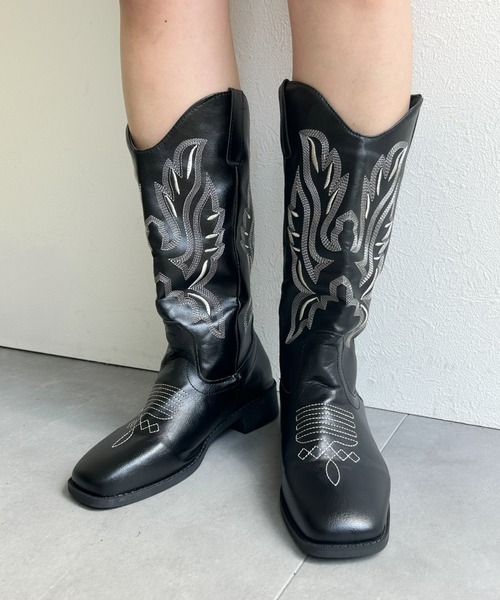 LAC-VERT(ラック・ヴェール)の「ヴィンテージ風ウエスタンブーツ(ブーツ・レディース・キャメル・SMALL/MEDIUM/LARGE)」の19枚目の写真