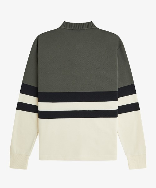 FRED PERRY(フレッドペリー)の「Colour Block Collared Sweatshirt/カラーブロックカラードスウェット(スウェット・メンズ・ダークオリーブ・L/M/S)」の8枚目の写真