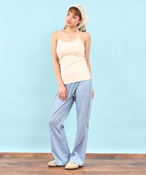 anap mimpi(アナップミンピ)の「小花柄 リラックス フレア パンツ(その他パンツ・レディース・アイボリー/サックスブルー・F)」の18枚目の写真