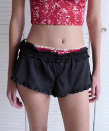 Ella frill half pants (black)