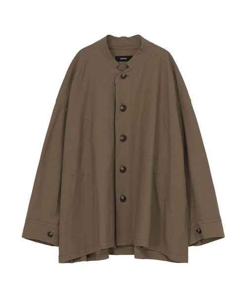ZUCCa(ズッカ)の「HIGH TWIST TWILL JERSEY / シャツ(シャツ/ブラウス・レディース・ライトブラウン・M size)」の1枚目の写真